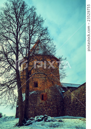 Trakai History Museum in snowy winter 23529755