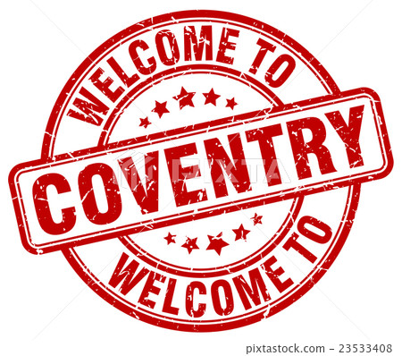 welcome to Coventry red round vintage stamp welcome to Coventry red round vintage stamp 23533408