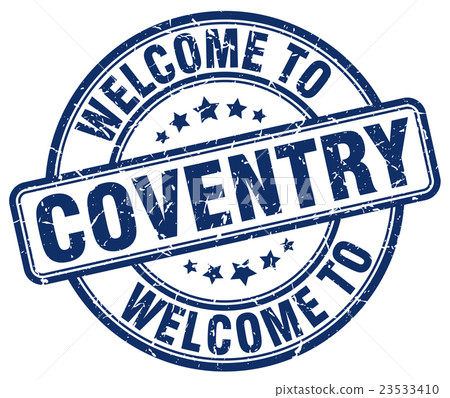 welcome to Coventry blue round vintage stamp welcome to Coventry blue round vintage stamp 23533410