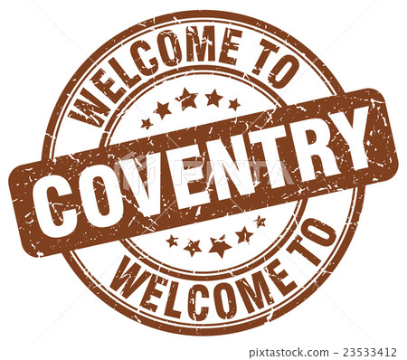 welcome to Coventry brown round vintage stamp welcome to Coventry brown round vintage stamp 23533412