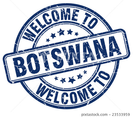 welcome to Botswana blue round vintage stamp welcome to Botswana blue round vintage stamp 23533959