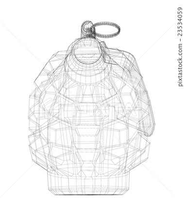 Single grenade with copy space 23534059