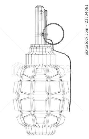 Single grenade with copy space 23534061
