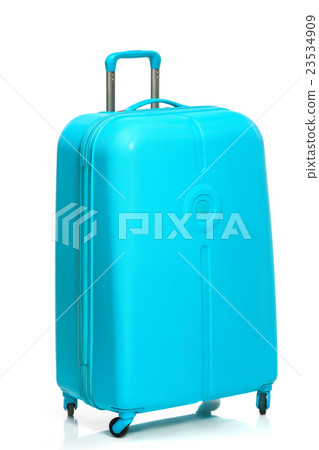 The modern large suitcase on white background 23534909