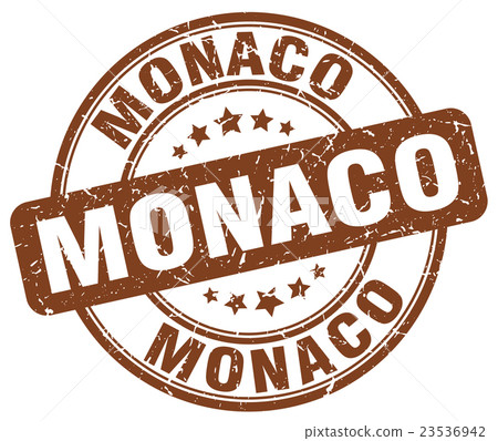 Monaco brown grunge round vintage rubber stamp Monaco brown grunge round vintage rubber stamp 23536942