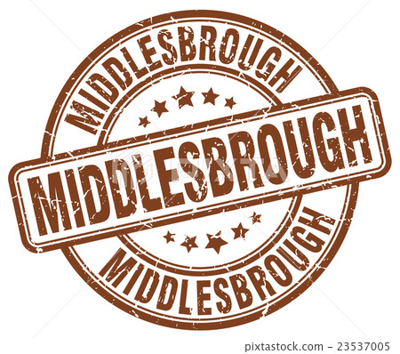 Middlesbrough brown grunge round vintage stamp Middlesbrough brown grunge round vintage stamp 23537005