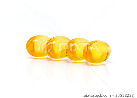 Fish oil capsules isolated on white background Fish oil capsules isolated on white background 23538258