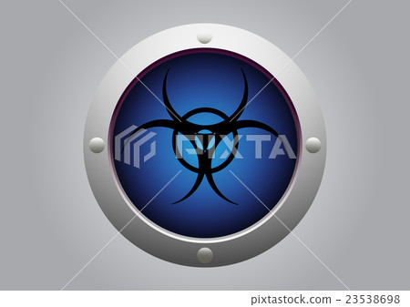 Biohazard Dark Blue button 23538698