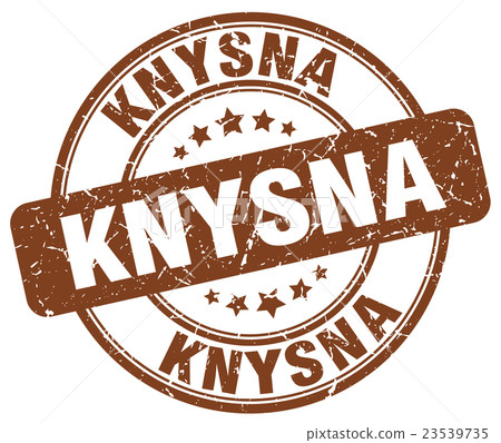 Knysna brown grunge round vintage rubber stamp 23539735