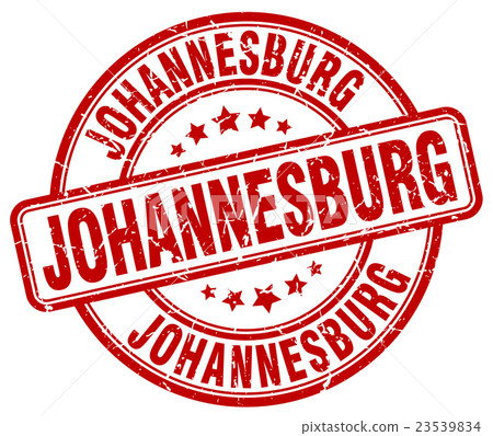 Johannesburg red grunge round vintage rubber stamp 23539834