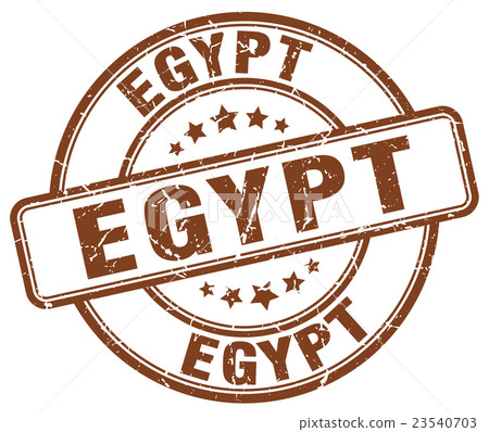 Egypt brown grunge round vintage rubber stamp - Stock Illustration ...