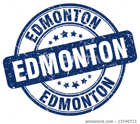 Edmonton blue grunge round vintage rubber stamp Edmonton blue grunge round vintage rubber stamp 23540713