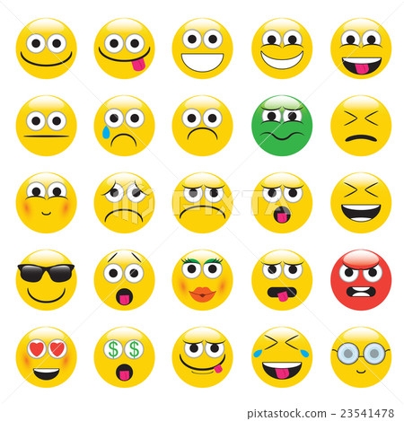 emoji. emoticons smile icon set. - Stock Illustration [23541478] - PIXTA