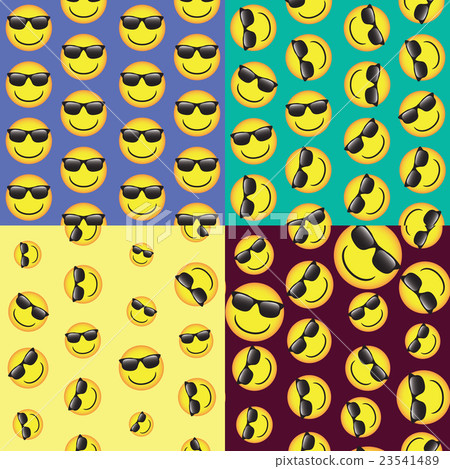 emoji. emoticons smile seamless pattern 23541489