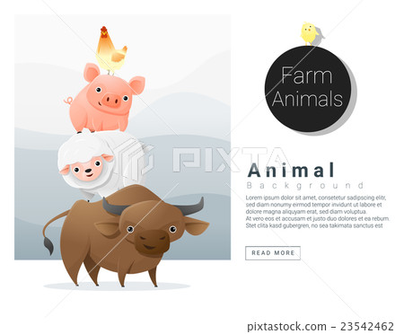 Farm animals background 23542462