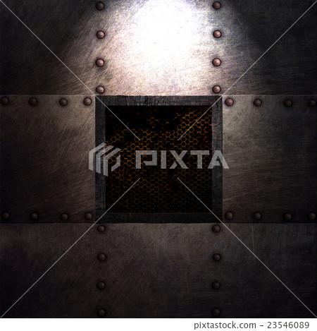 grunge metal plate and grid window. grunge metal plate and grid window. 23546089