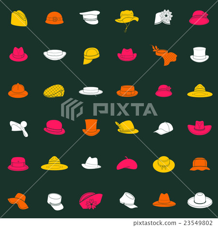 Seamless pattern with flat icons of headwear 23549802