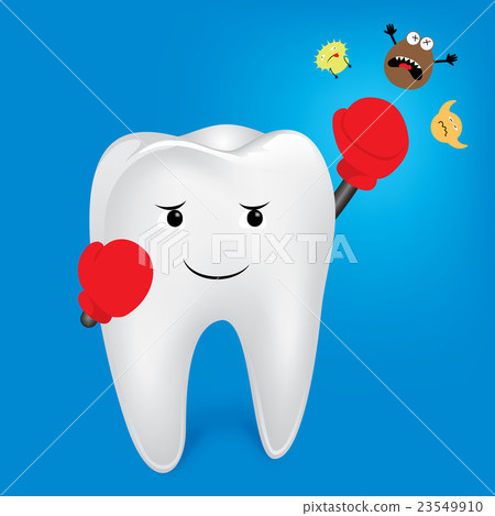 Tooth character boxing. - Stock Illustration [23549910] - PIXTA