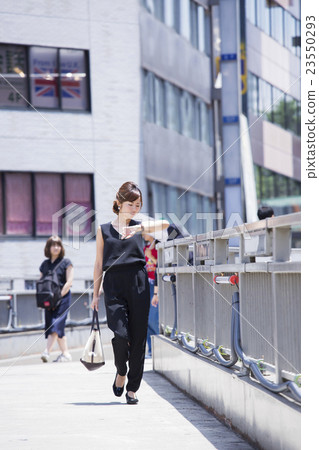 Stock Photo: person, walking, female