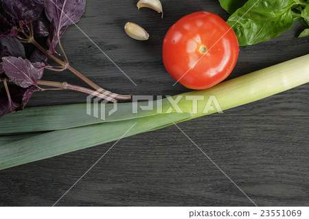 mockup with organic herbs and tomato mockup with organic herbs and tomato 23551069