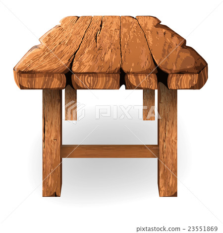 wooden table on a white background 23551869