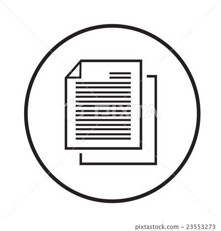 Thin line magnifier document icon\ Thin line magnifier document icon\ 23553273