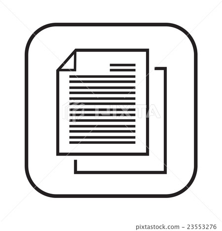 Thin line magnifier document icon\ 23553276