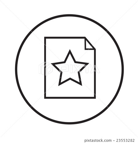 Thin line magnifier document icon\ 23553282