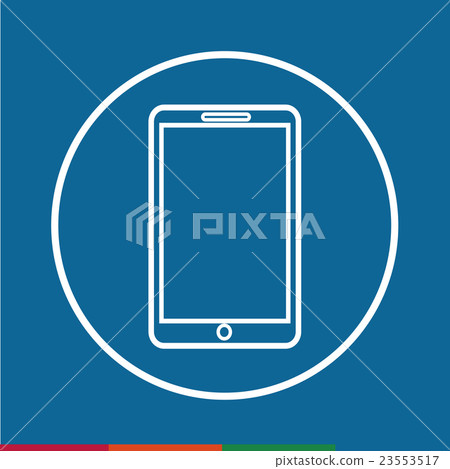 Thin Line Mobile Phone Icon Illustration design - Stock Illustration ...