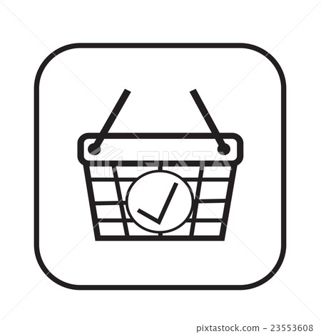 Thin Line Shopping Basket Icon Illustration design Thin Line Shopping Basket Icon Illustration design 23553608