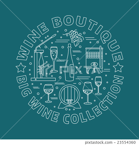 Winemaking, wine tasting graphic design concept 23554360