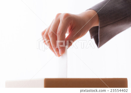 Women voting, gray suit Women voting, gray suit 23554402