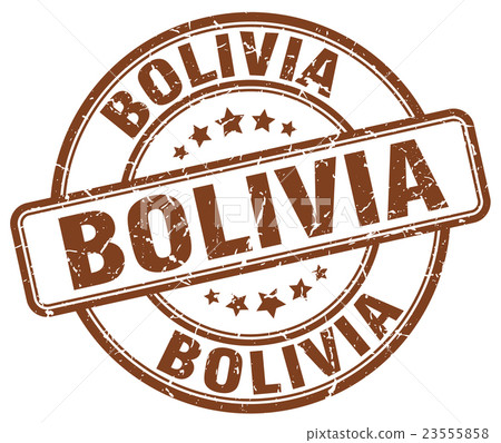 Bolivia brown grunge round vintage rubber stamp 23555858