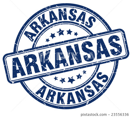 Arkansas blue grunge round vintage rubber stamp - Stock Illustration ...