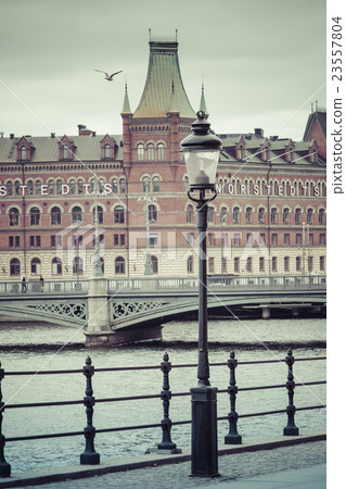 Scenic panorama of the Old Town in Stockholm, Swed Scenic panorama of the Old Town in Stockholm, Swed 23557804
