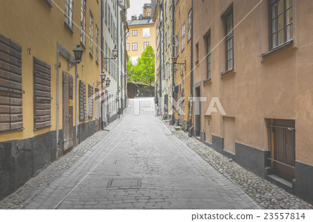 Narrow Street in Old Town of Stockholm, Sweden 23557814