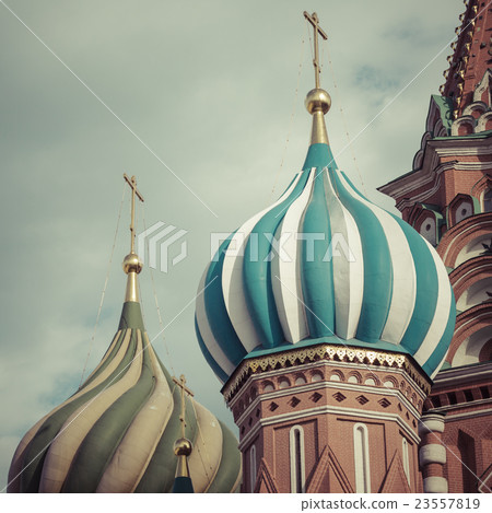 St Basils cathedral on Red Square in Moscow 23557819