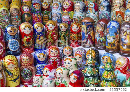 Colorful Russian nesting dolls matreshka in Moscow 23557962