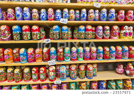 Colorful Russian nesting dolls matreshka in Moscow Colorful Russian nesting dolls matreshka in Moscow 23557971