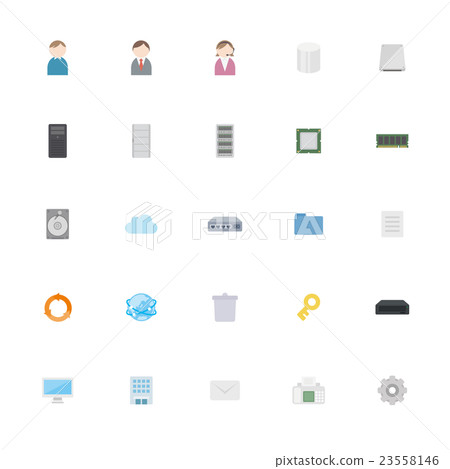 Business hardware icon set 23558146