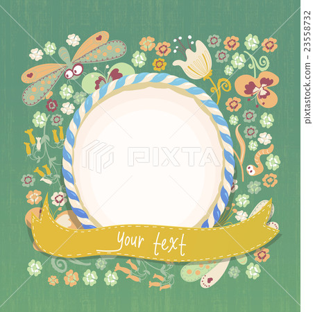 Floral background with flowers lisaves and 23558732