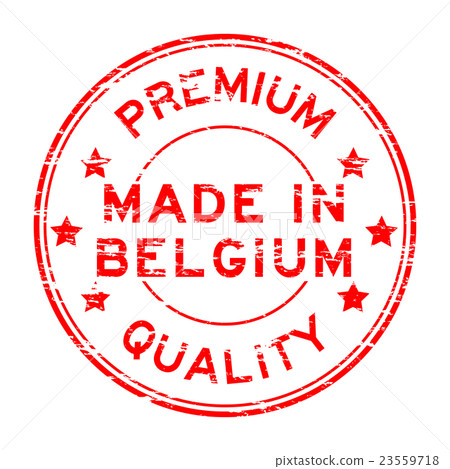 Grunge red premium quality, made in Belgium stamp Grunge red premium quality, made in Belgium stamp 23559718