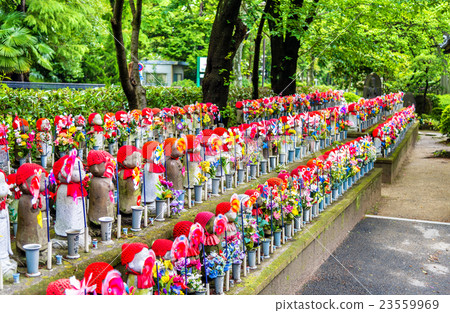 Jizo statues at the cemetery, Zojo-ji temple Jizo statues at the cemetery, Zojo-ji temple 23559969