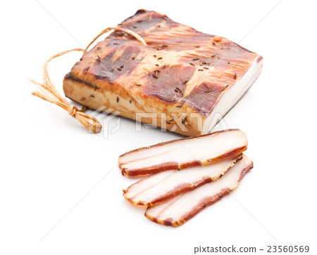 sliced smoked bacon 23560569
