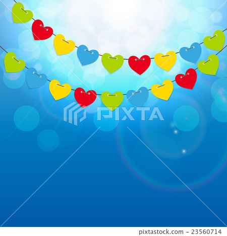 Party Background with Heart Shaped Flags Vector Party Background with Heart Shaped Flags Vector 23560714