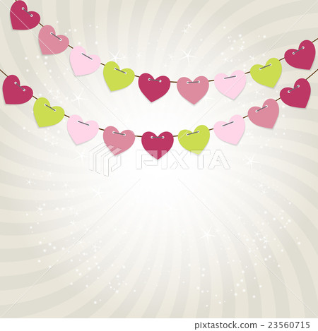 Party Background with Heart Shaped Flags Vector Party Background with Heart Shaped Flags Vector 23560715