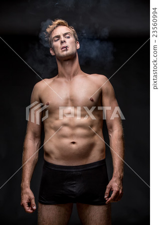 Smoking guy in underpants Smoking guy in underpants 23560994