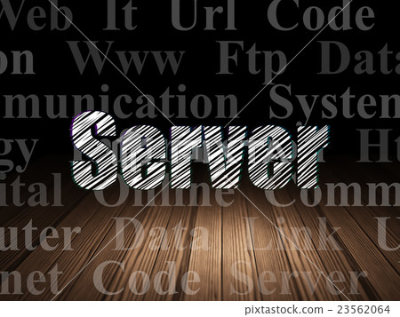 Web development concept: Server in grunge dark 23562064