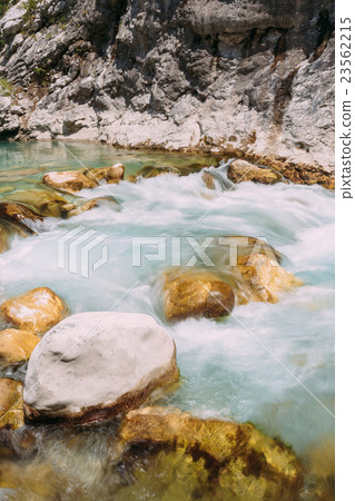 Mountain River. Scenic View Of Verdon River In 23562215