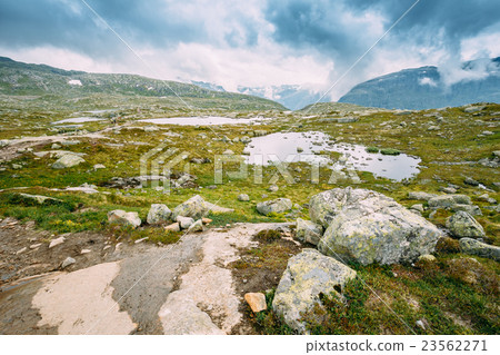 Scenic view of mountains lake. Nature of the Scenic view of mountains lake. Nature of the 23562271